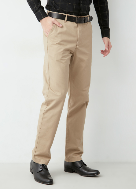 Regular Fit 現代標準型斜紋褲