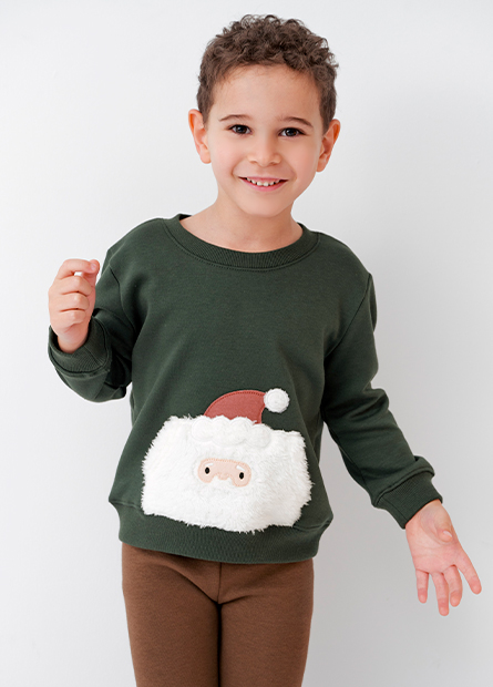嬰兒聖誕節造型刷毛上衣