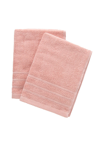 素色純棉毛巾(二入組)