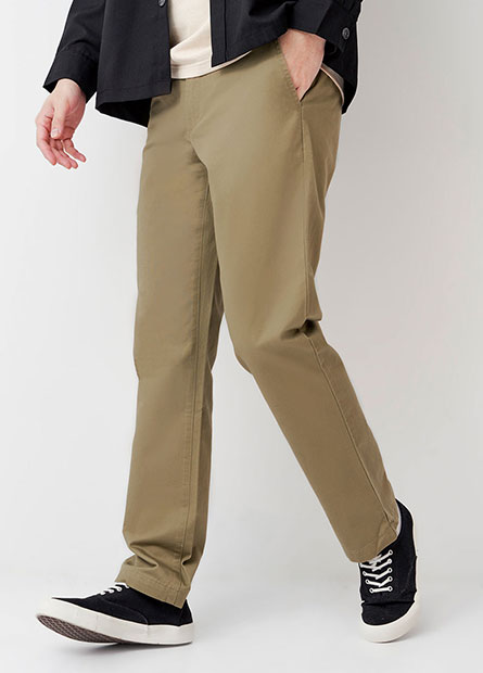 Regular Fit標準型斜紋長褲