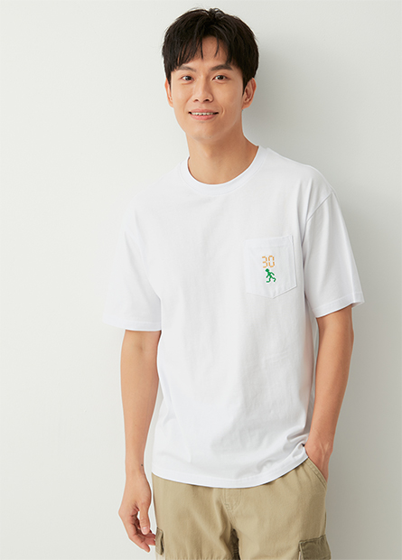 台灣特色刺繡口袋T恤