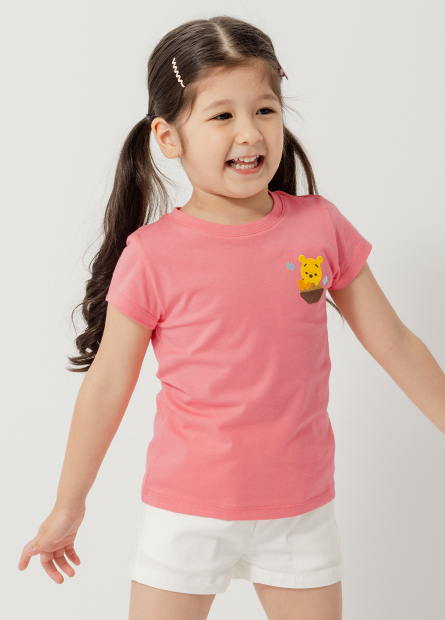 女童TSUMTSUM刺繡T恤