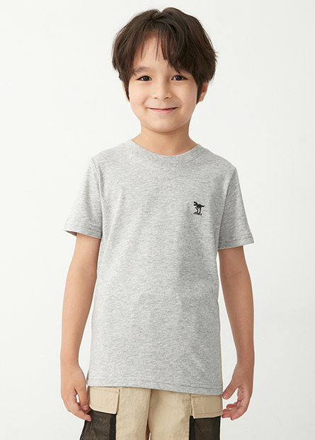 男童火箭恐龍印花T恤