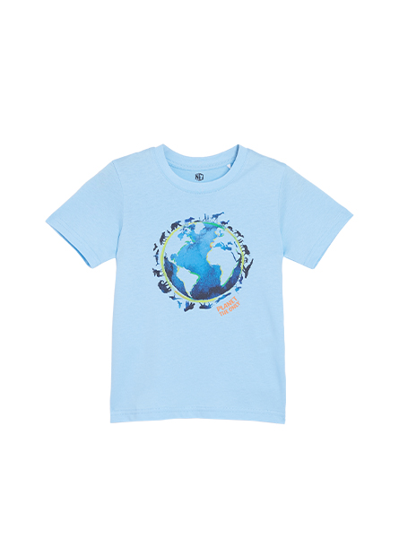 男童環保動物印花T恤