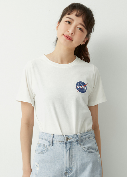 NASA圓領印花T恤