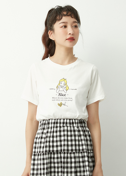 愛麗絲夢遊仙境印花T恤