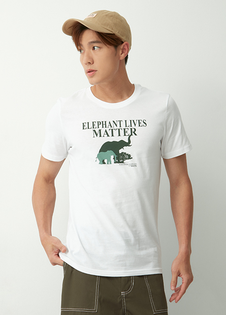 大象印花圓領T恤