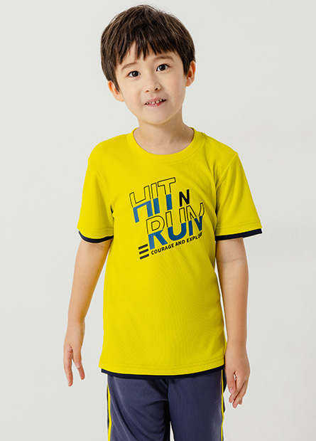 男童雙層袖印字T恤