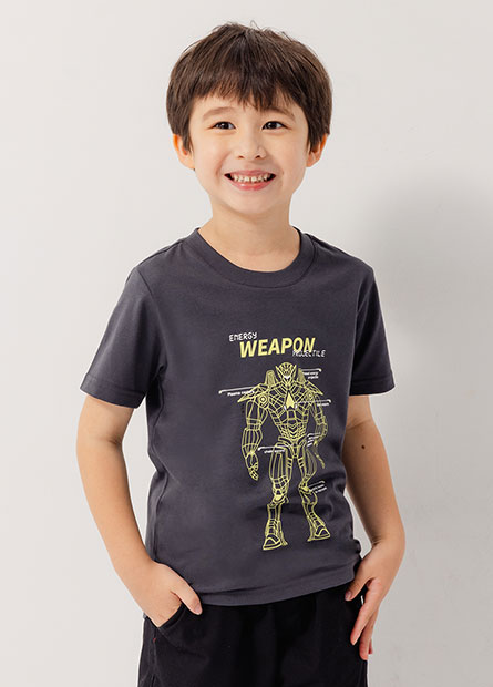 男童機器人印花T恤