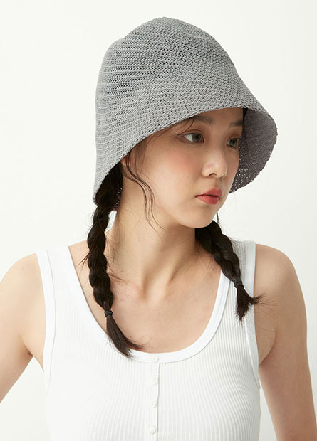 夏日編織鐘型帽