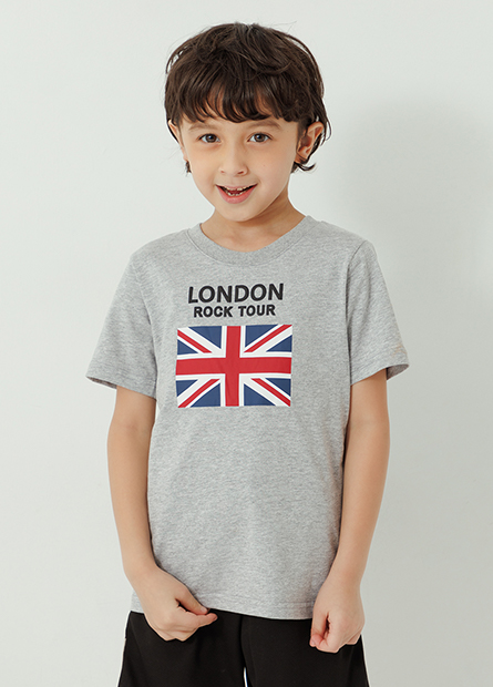 男童英國國旗印花T恤
