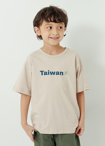 男童Taiwan圓領落肩T恤