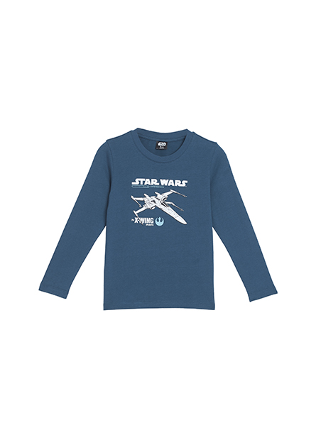男童星際大戰戰艦印花T恤