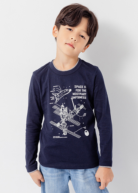 男童太空火箭T恤