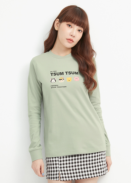 吸濕保暖Tsum Tsum印花T恤