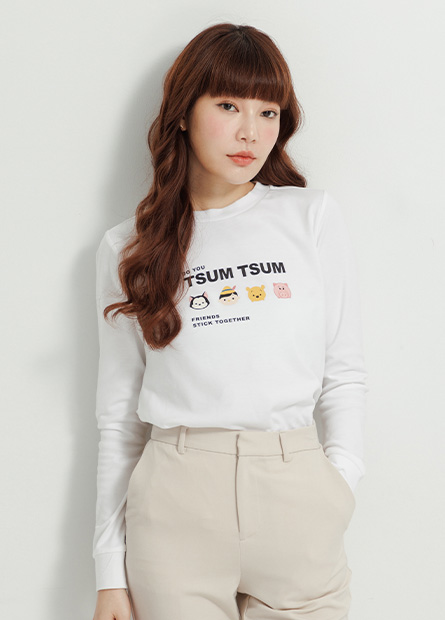 吸濕保暖Tsum Tsum印花T恤