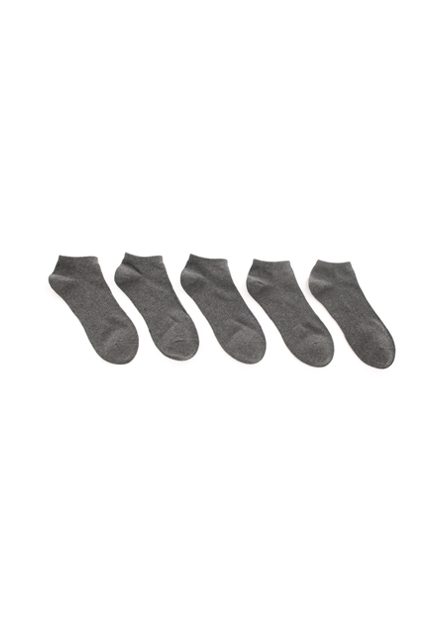 簡約素色短襪(五入組)