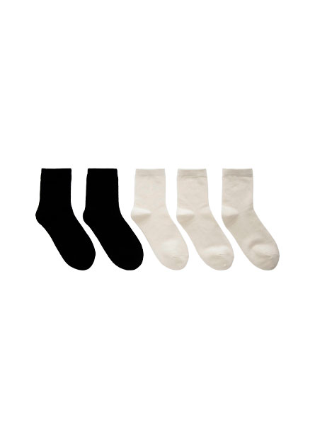 基本舒適綿彈短襪(五入組)