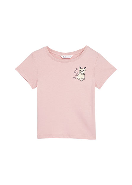 女童純棉動物刺繡T恤