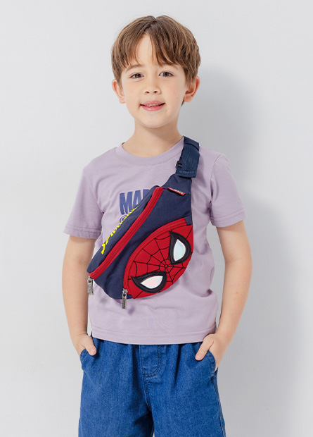 男童蜘蛛人橫式腰包