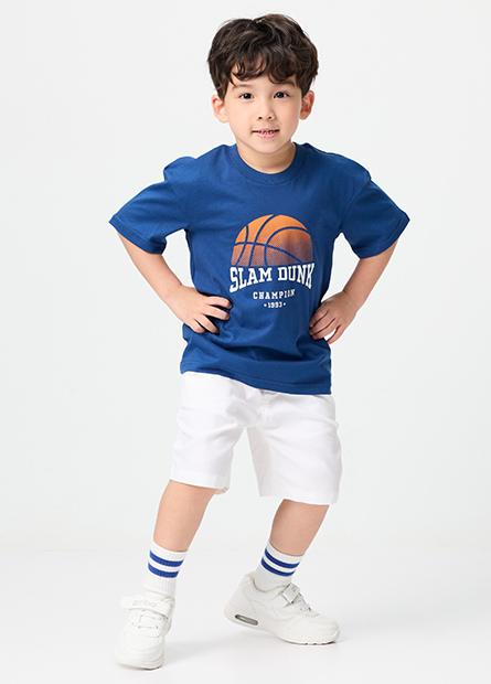 男童籃球印花T恤