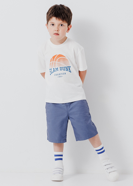 男童籃球印花T恤