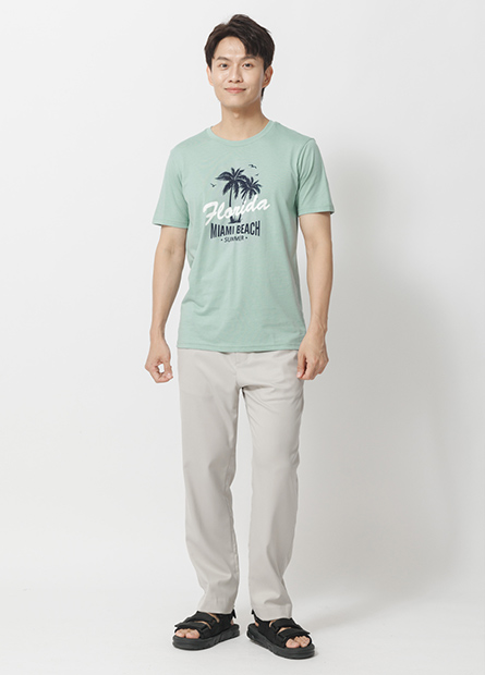 夏日椰子樹印花T恤
