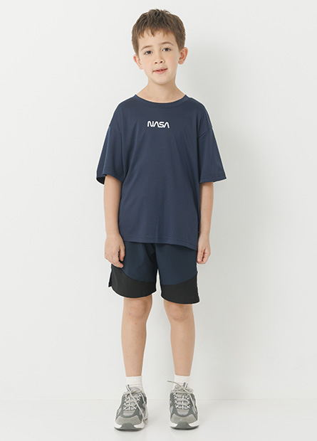 男童快適排汗NASA印字T恤